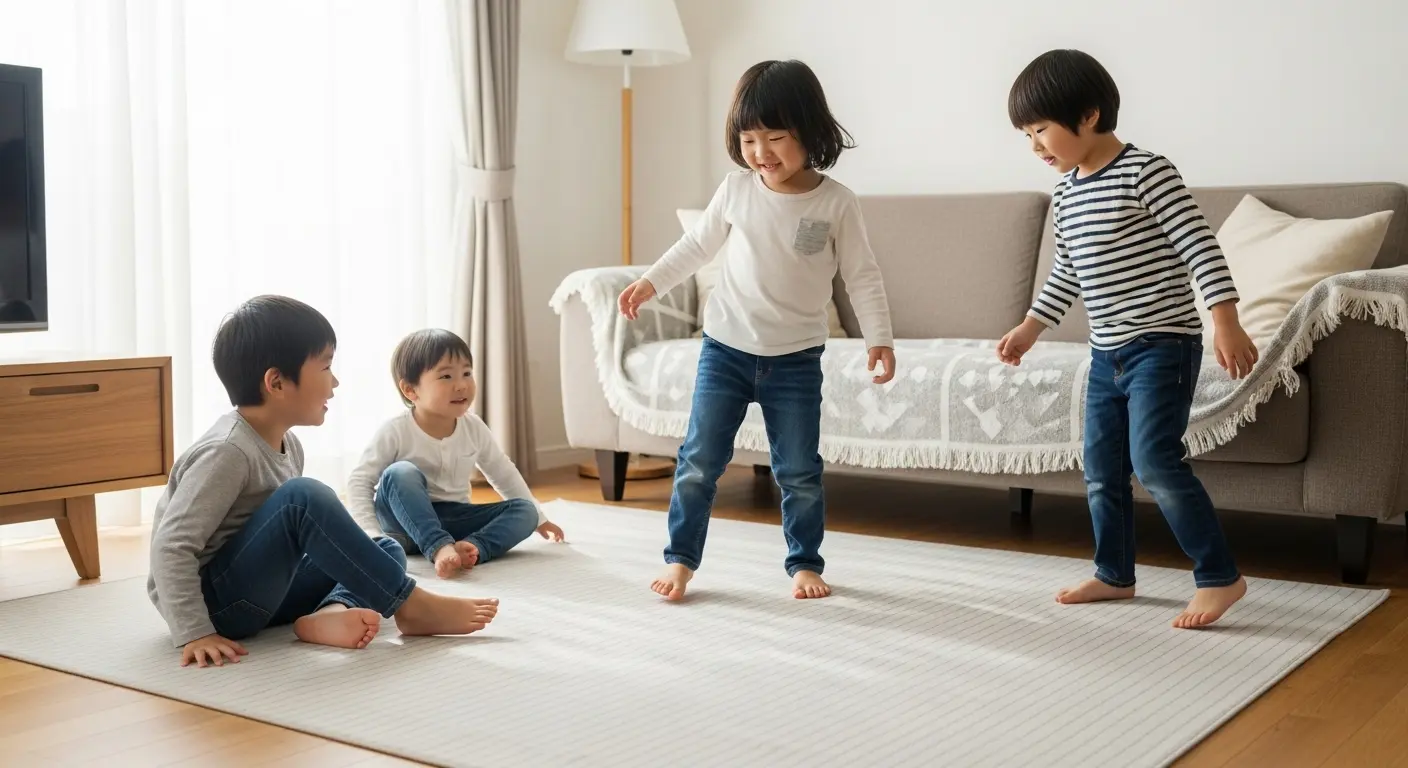 床暖房対応フローリングで快適なリビング