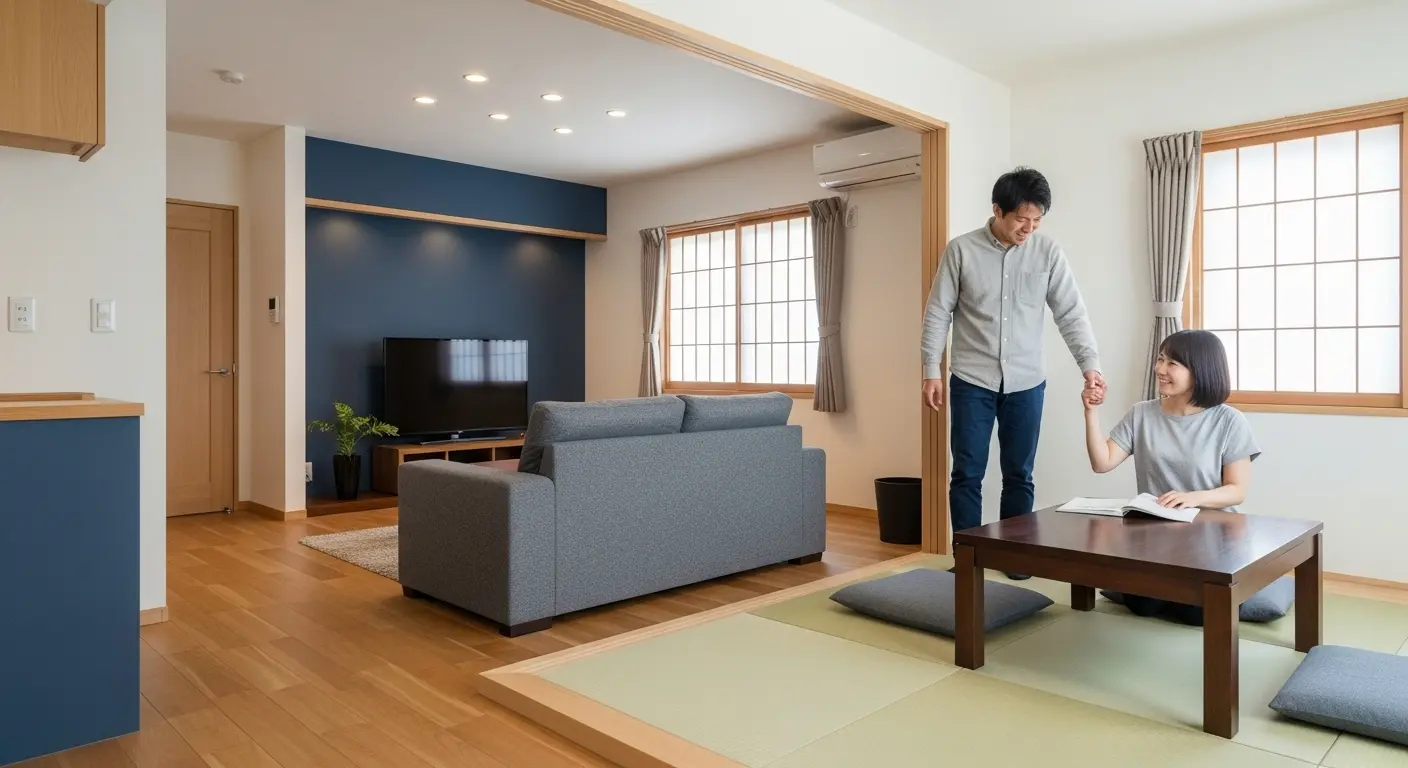 モダン和室のリビング