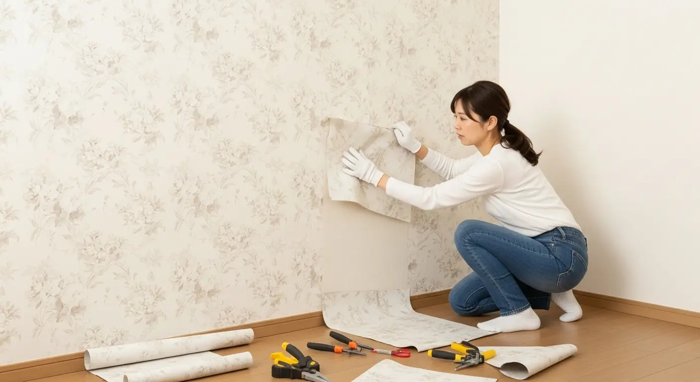 DIYでの壁紙張り替えに失敗して困っている人