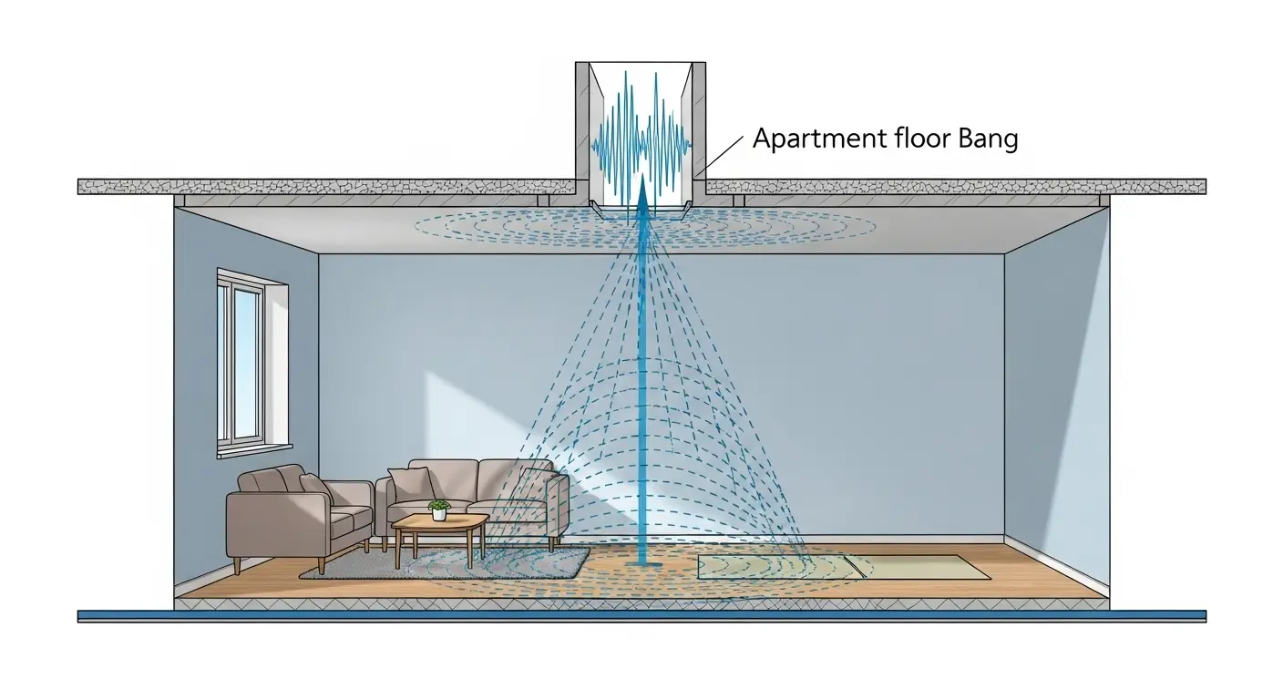 二重床でも響く騒音に悩むマンション居住者